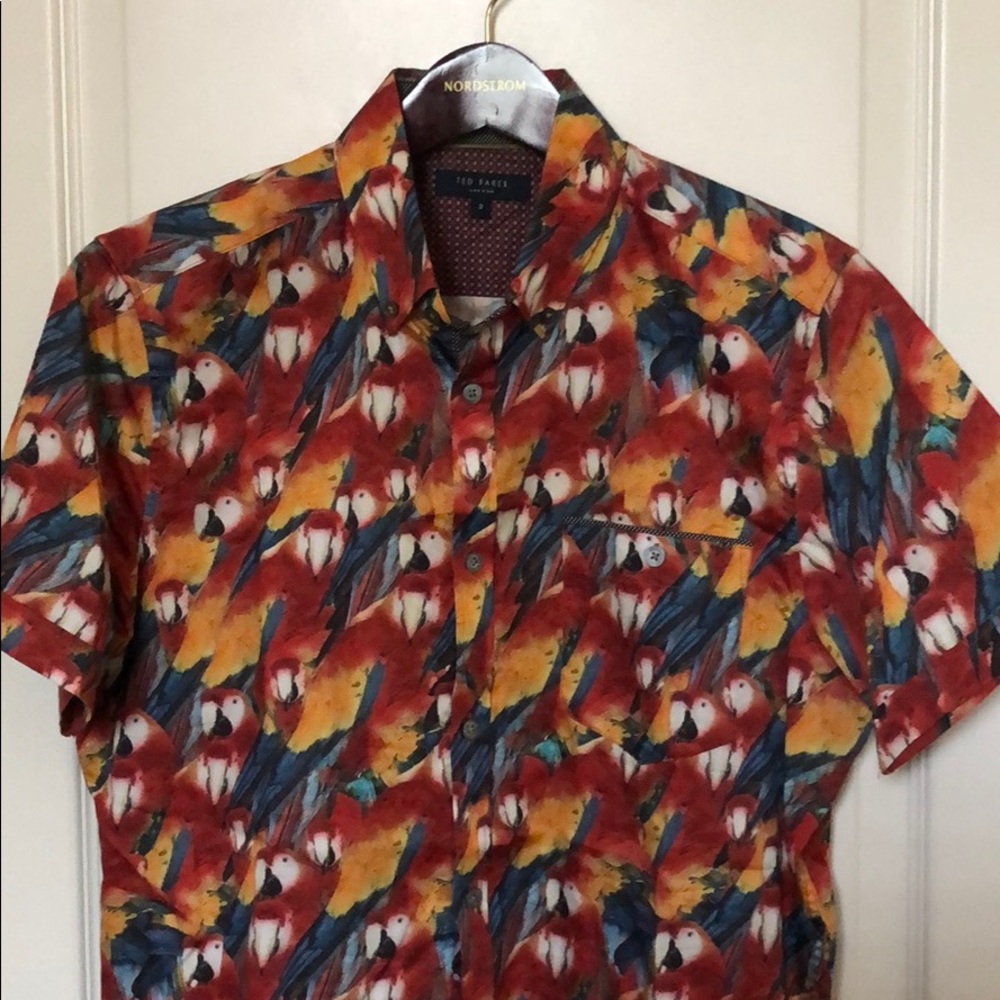 TED BAKER Short Sleeve Parrot Short Size 3/Small